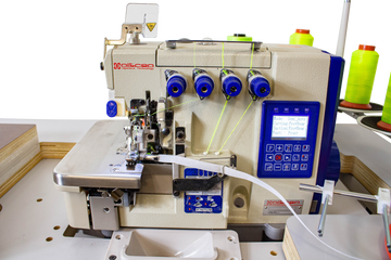 NT-8288-03DM-7/P/PS-B ELECTRONIC AUTO 4 THREADS FULL AUTOMATIC OVERLOCK SEWING MACHINE WITH 5MM TAPE BINDING